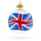 Flag of United Kingdom Glass Ball Christmas Ornament 3.25 Inches